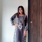 Muslin Digital Printed With Fully Stitched And Hand Work Kurti