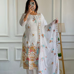 Heavy Roman Silk And Embroidery Work Kurti