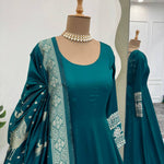 Thread with sequence Wirk With Satin Silk Gown