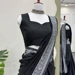 lack Jacquard In Stone Embroidery With Kota Silk Saree