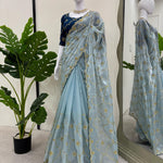 Havy Zimmy Chu With Thred with Sequnce work Saree