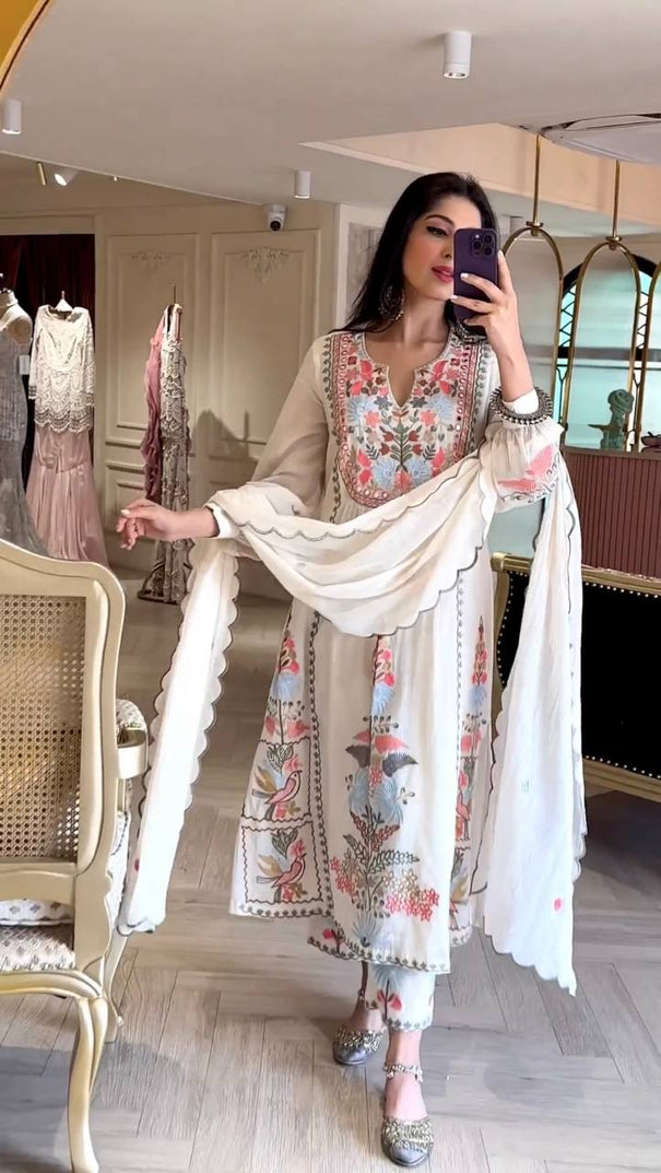 Trending real Mirror Work Georgette Pakistani Suit